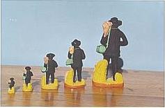 Série de santons à l'effigie de Jean-Henri Casimir Fabre